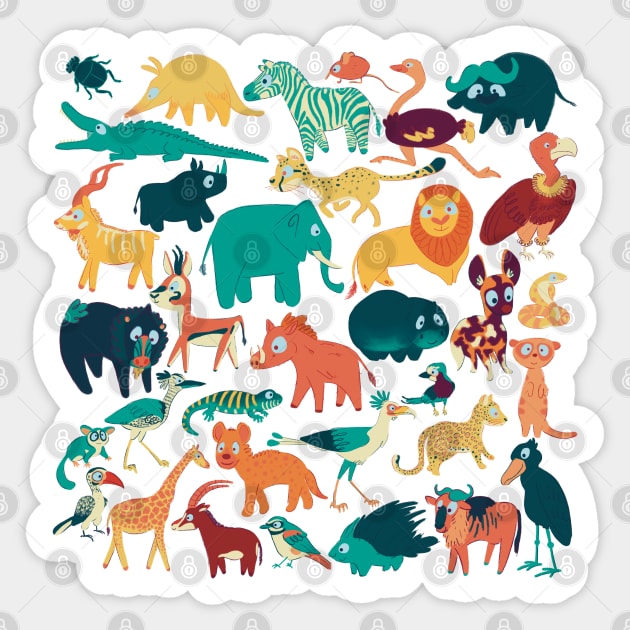 African animal safari Sticker by Alex McGoran’s Store